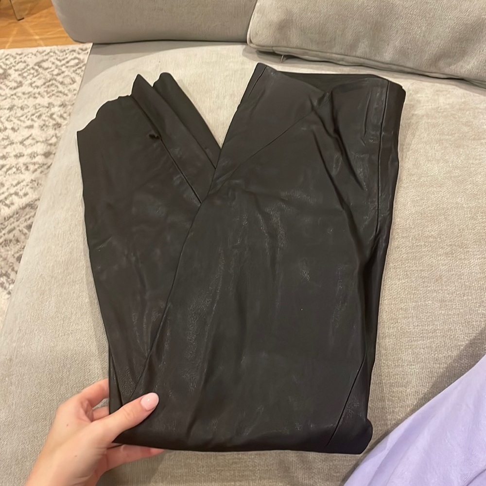 Black leather Zara pants